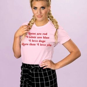 Roses are red—dogs tshirt